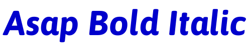 Asap Bold Italic fuente